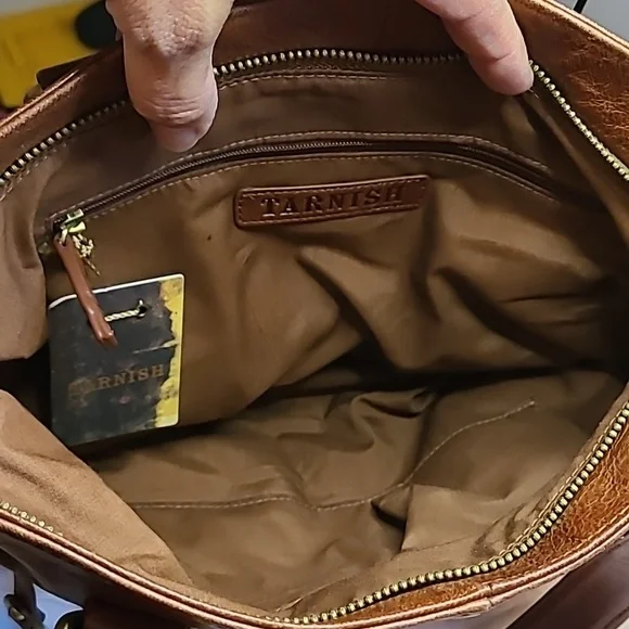 Tarnish Brand Deep Brown Leather Bag - Picture 5 of 9
